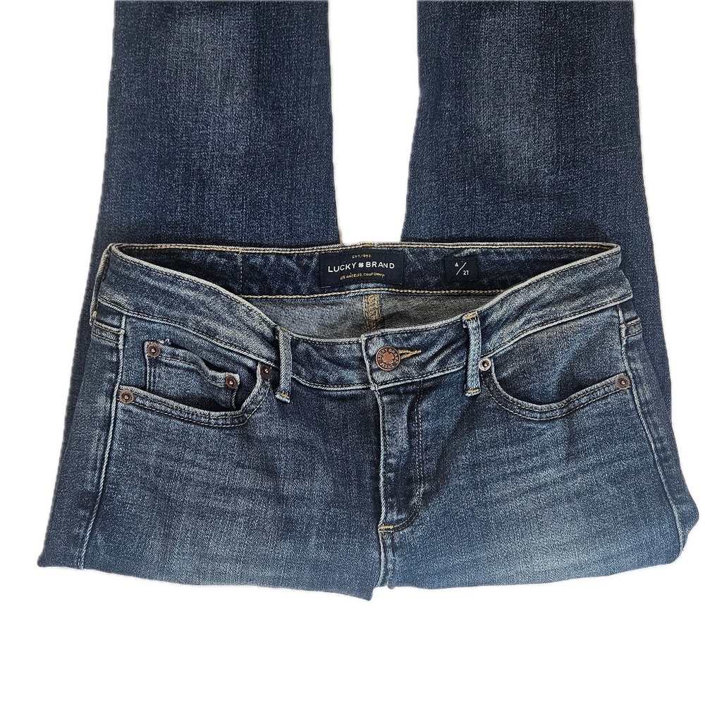 Lucky Brand Lolita Skinny Jeans Womens 4/27 Distressed Stretch Denim Blue Pants - Picture 7 of 10